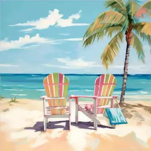 Irena Orlov Seascape Art Coastal Beach Accent & Decor Tile OB-ORL24579-57AT - Product Image 1