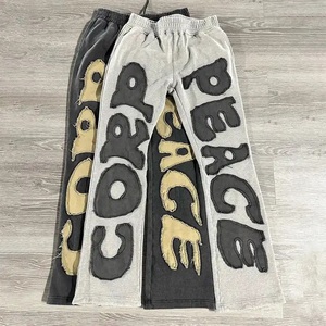 Nuevo diseño de algodón jogging Homme sudadera bordada desgastada para Hombre Sudaderas con capucha y conjuntos de sudaderas chándales Vintage personalizados - Product Image 5