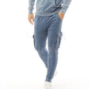 ชุดแทร็กซักด้วยกรดสีล้วนชุดวอร์มซักแบบลำลองสินค้า OEM ผู้ผลิต - Product Image 3