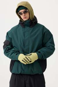 Veste de ski isolée pour homme avec logo personnalisé, imperméable, respirante, douce, Atlantic/Noir, coupe-vent, grande taille, combinaison de ski - Product Image 3