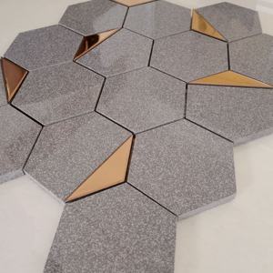 กระเบื้องโมเสคเซรามิก PVD PVD ทรงหกเหลี่ยม73มม. สำหรับผนังห้องน้ำและผนังห้องอาบน้ำผนังโดดเด่นในห้องนั่งเล่น - Product Image 3
