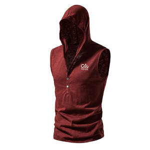 Último diseño, precio bajo, sudaderas con capucha sin mangas para hombres, nuevo estilo 2026, sudaderas con capucha sin mangas para adultos - Product Image 3