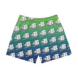 Short d'été en maille polyester de haute qualité, léger, avec logo de marque personnalisé et imprimé pour hommes. - Product Image 4