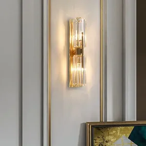 Avior Novelty <b>Wall</b> <b>Light</b> Golden Crystal Copper Body Warm White <b>Light</b> Remote Control Aluminum Glass Material Custom <b>Wall</b> <b>Sconces</b> - Product Image 2