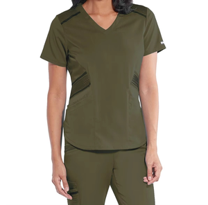 Haute qualité haut et pantalon ensemble Scrubs uniformes ensembles à manches courtes Fitness unisexe confortable couleurs unies uniformes - Product Image 2