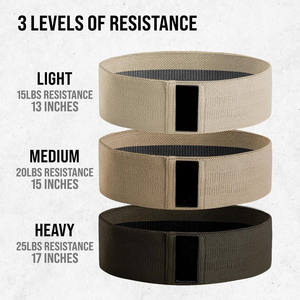 Bandes de résistance pour les fesses en tissu polyester OEM pour femmes, bandes de résistance élastiques pour les hanches, entraînement de fitness, squat, accessoires de yoga pour la salle de sport - Product Image 4