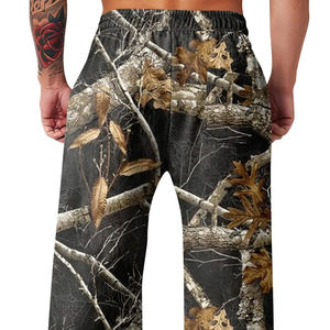 กางเกงวิ่งออกกำลังกายผู้ชายสำหรับฤดูร้อน ลายพิมพ์ดิจิทัลลายป่า ระบายอากาศได้ดี ทรงหลวม สไตล์สตรีทแวร์ เอวยางยืด เหมาะสำหรับใส่วิ่งลำลอง - Product Image 2