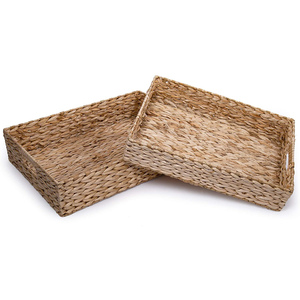 Bandejas para servir comida y bebidas, bandeja de almacenamiento de jacinto de agua tejida de la mejor calidad, precio más económico - Product Image 1