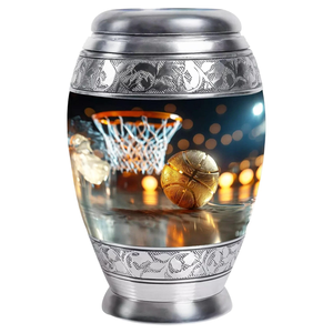 Handcrafted Aluminum Cremation <b>Urn</b> Football Design Cremation <b>Urns</b> Meena Coating Finish Leak-Proof Design (Keepsake 3 Cu & <b>Large</b> - Product Image 1