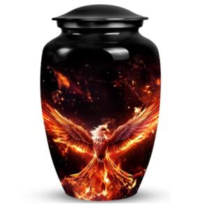 Design Ange Prix Raisonnable Urnes Cendres Humaines Beau Thème Aigle Aluminium Crémation Accessoires Funéraires Métal Urnes Adultes - Product Image 5