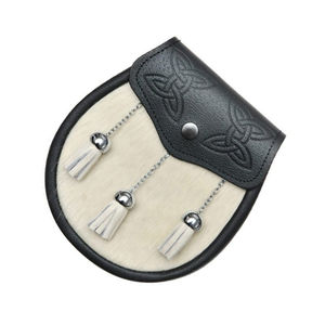 Robe écossaise noire avec sporran, sac de qualité supérieure, robe écossaise des Highlands, design personnalisé, sacs à sporran, prix de vente en gros 2026 - Product Image 2