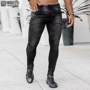 Jeans délavés vintage pour hommes, pantalons déchirés et respirants, jambes droites, haute qualité, automne/printemps/hiver, de style personnalisé - Product Image 4