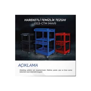 Movable <b>Plastic</b> Housekeeping Cart-Blue Cleaning <b>Bench</b> - Product Image 3