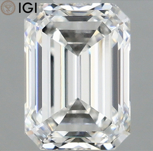IGI Certified 1,02 Carat Emerald Cut 6,52 MM F Color VVS2 Lab Grown Diamond Loose CVD Diamonds para diseñadores de joyas personalizadas - Product Image 1
