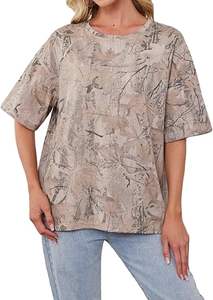 เสื้อยืดลายพรางโอเวอร์ไซส์ ยูนิเซ็กซ์ พิมพ์ลายใบเมเปิ้ล สไตล์สตรีทสุดเทรนดี้ เสื้อยืดลายกราฟิกสำหรับฤดูร้อน - Product Image 5