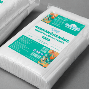 Kawaii 300 feuilles de lingettes sèches écologiques 180x130mm tissu non tissé doux et durable Vietnam fait pour les soins nettoyants personnels - Product Image 4