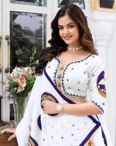 Nuevo Superhit totalmente cosido Faux Georgette Bandhani estampado Lehenga Choli trabajo de bordado exclusivo para fiesta de verano estilo indio - Product Image 4