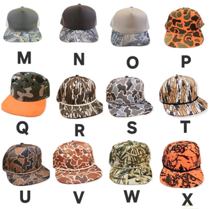 ODM OEM 5 Panneau Snapback Chapeau Ri256 Chapeau Logo Broderie Personnalisée Motif Camouflage Bord Plat avec Corde pour la Chasse et la Pêche en Plein Air - Product Image 5