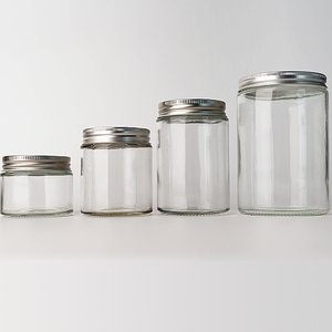 Bon marché 100ml 150ml 200ml petits pots à <span class=keywords><strong>confiture</strong></span> ronds en verre avec couvercle <span class=keywords><strong>pot</strong></span> de cornichons de stockage pour la nourriture - Product Image 1