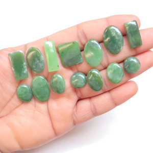 Lote de 14 piezas, cabujón de Jade de nefrita excelente, piedra suelta de aspecto impresionante de nefrita Natural para hacer joyas, piedra de Jade Wow de nefrita - Product Image 4