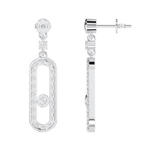 Boucles d'oreilles rondes en argent Sterling 925, bijoux fins en pierre CZ, cadeau de haute qualité pour femmes - Product Image 3