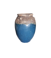 Supplier Grosir Vietnam Set Pot Bunga Keramik Atlantis Vintage Berlapis Kaca untuk Pembibitan Tanaman Luar Ruangan, Taman, dan Dekorasi Rumah