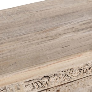 Buffet vintage à 4 portes en bois de manguier massif avec finition moderne, rangement de luxe pour cuisine, chambre et villa - Product Image 5