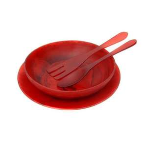 Juego de cubiertos de resina artística con asas doradas brillantes, ideal para cenas en casa con clase y uso en restaurantes - Product Image 4