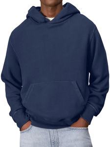 Sweat à capuche surdimensionné 100% coton pour hommes, sweat-shirt uni vierge avec poids lourd 500GSM veste à capuche épaisse - Product Image 2