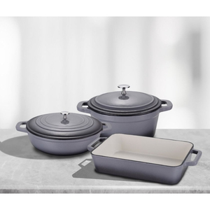 Hot Pot Stainless Steel Cook Ware and <b>Food</b> Serving <b>Food</b> <b>Warming</b> Casseroles Kitchenware Grey Color Tabletop Casseroles Hot Pot - Product Image 4