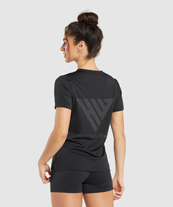 T-shirts de sport pour femmes à faible MOQ, prix de gros, personnalisez votre propre logo, t-shirts de sport pour femmes grandes tailles - Product Image 4