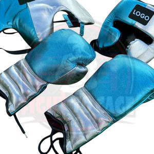 Equipos de Boxeo de Cuero Genuino para Adultos, Duraderos, Totalmente Personalizables, Servicio OEM ODM, Venta Exitosa, Color Azul, FIGHT to CAGE GEARS - Product Image 2