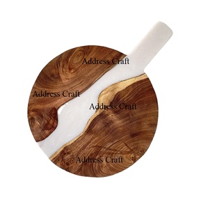 Tabla de quesos de madera y resina hecha a mano de la mejor calidad, herramienta de cocina creativa con logotipo personalizado para cortar queso - Product Image 1