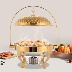 Plat à réchaud décoratif de luxe pour le service de buffet avec un artisanat en acier élégant - Product Image 3