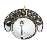 Ensemble Thali 10 pièces en acier inoxydable de haute qualité Majestic pour la maison et l'hôtel ensembles de vaisselle élégants