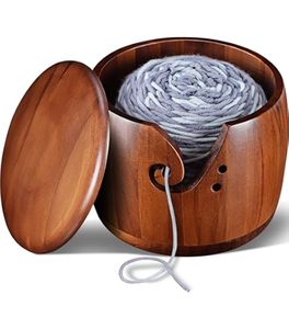 Bol à laine en bois d'acacia, design tendance, écologique, haute qualité, fait main, artisanal, best-seller, meilleur prix, outil multifonctionnel - Product Image 3
