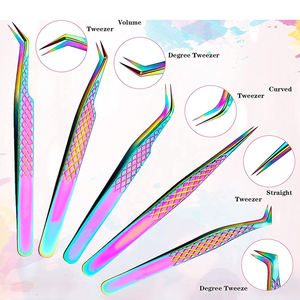 ชุดแหนบคิ้วปลายเฉียงสแตนเลสแบบมืออาชีพ-นำกลับมาใช้ใหม่ได้และทนทาน - Product Image 2