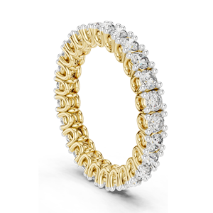 Bague éternelle en diamant de laboratoire 1,625 CT pour femmes, clarté VVS-VS EF, or 18 carats, 14 carats, 10 carats et argent 925, rose, jaune, blanc - Product Image 6