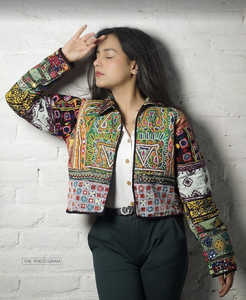 Veste Banjara en tissu vintage recyclé - Product Image 4