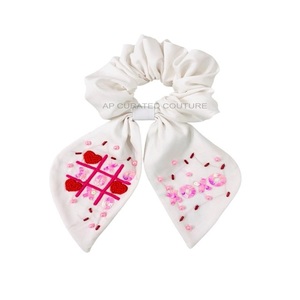 Moda India bordada a mano multicolor con cuentas para el cabello Scrunchies Día de San Valentín carnaval Temporada especial Scrunchies - Product Image 6