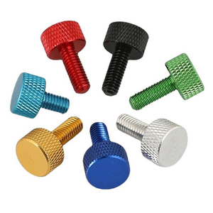 Tornillo de Alas Roscado de Aluminio Anodizado de Color Personalizado M2 M3 M4 M10 M20, Tornillo de Plástico Negro - Product Image 1
