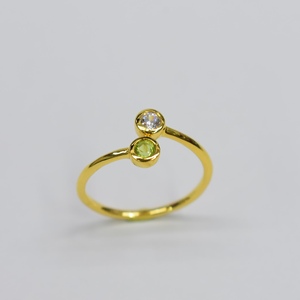 พร้อมส่ง S925แหวนเพชรสวิสและเพชรสวิสชุบทอง14K ขนาดเล็กธรรมชาติปรับแต่งได้สำหรับร้านค้าปลีก OEM และ ODM - Product Image 1