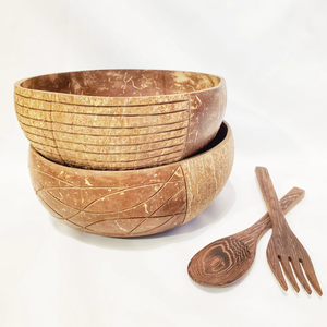 Motif sculpture noix de coco bol de coquille Vietnam coco ensembles de vaisselle OEM personnalisé accepté bols naturels - Product Image 1