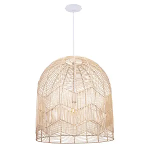 Eco-Friendly Vietnam <b>Rattan</b> <b>Pendant</b> Light Decorative Handwoven Lighting Fixture for Cozy Interiors - Product Image 1