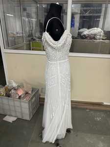 Elegante Floral Aline vestido de noche con cuentas de lentejuelas bordado vestido de baile largo con una manga Material vestido de fiesta - Product Image 6