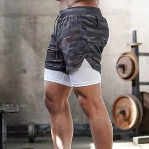 Men Double <b>Layer</b> Gym Shorts Lightweight Running Sports Shorts Men Double <b>Layer</b> Athletic Shorts - Product Image 5