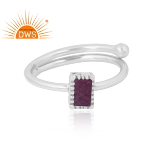 Anillo de piedras preciosas de rubí Natural de Plata de Ley 925, joyería personalizada para mujer, regalo para ella - Product Image 3