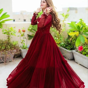 knee length dresses for ladies Rosetta Pearl Satin Choker main image 1