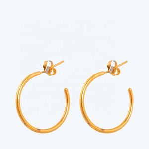 Pendiente de aro de plata Serling 925 Pendiente de aro chapado en oro de 18K para mujer y Niña Pendiente de aro - Product Image 6