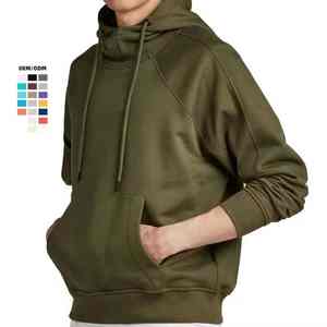 Custom Mock Neck Pullover Hombres Sudaderas con capucha de gran tamaño Sudaderas French Terry 100% Algodón Sudaderas con capucha de alta calidad - Product Image 1